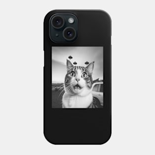 Funny Cat Selfie UFO Alien Invasion - PanfurWare LLC T-Shirt Phone Case