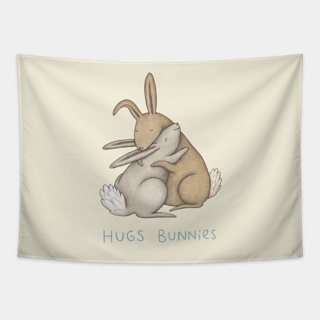 Hugs Bunnies Tapestry by Sophie Corrigan