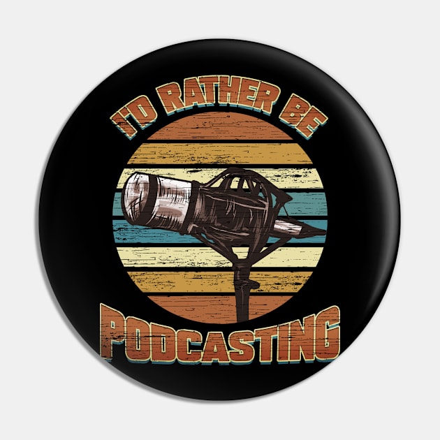 Podcast Host Microphone Podcasting Radio Podcaster Pin by ChrisselDesigns