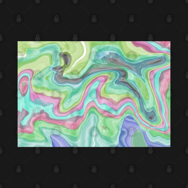 Pastel Melting Swirl Colorful Tie Dye by Punderstandable