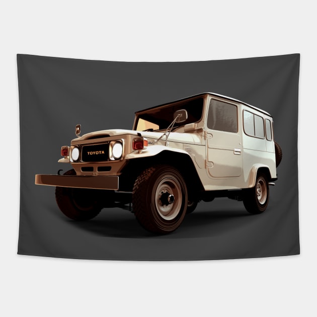 The Absolute Classic FJ 40 Tapestry by FurryBallBunny