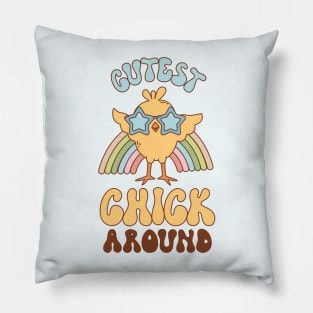 Cutest Chick Around- Funny Cute Chick Easter gift Pillow