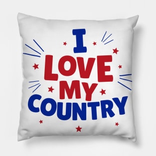 I Love My Country Pillow