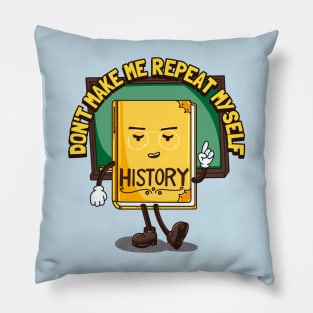 Cartoon History Book Teacher Pillow