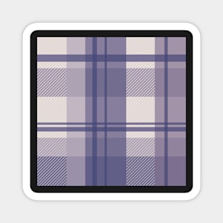 winter plaid in cool lavender and sand seamless pattern Magnet