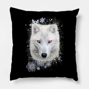 White Wolf Pillow