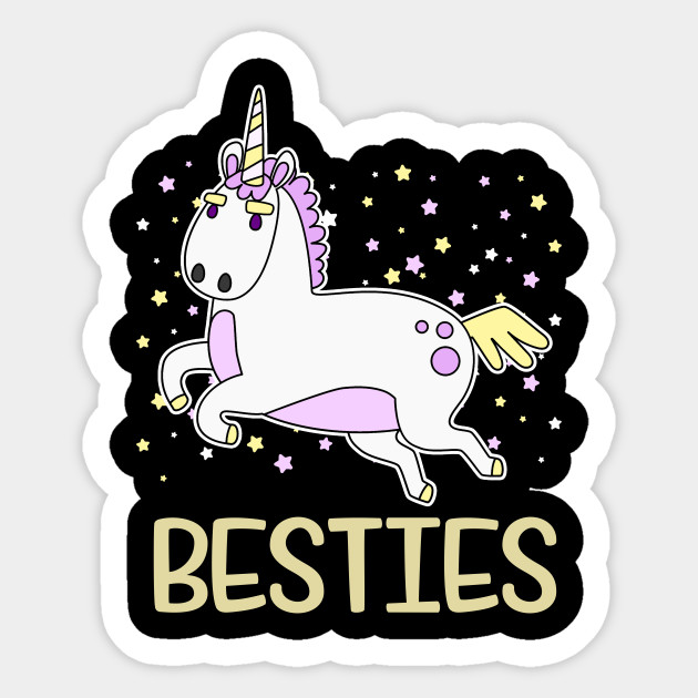 Bff Unicorn Shirt Besties Gift Bff Unicorn Sticker Teepublic