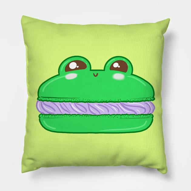 Frog Macaron Pillow by Witchvibes