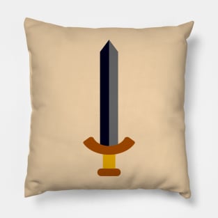 Minimalist Sword Icon (Dark) Pillow