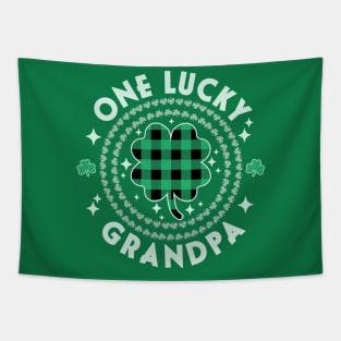 One Lucky Grandpa Green Irish Shamrocks St Patricks Day Tapestry