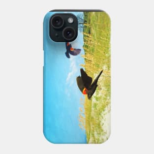 Red-Winged Blackbirds Phone Case