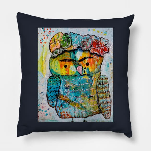 Frida Bird Pillow by JennAshton