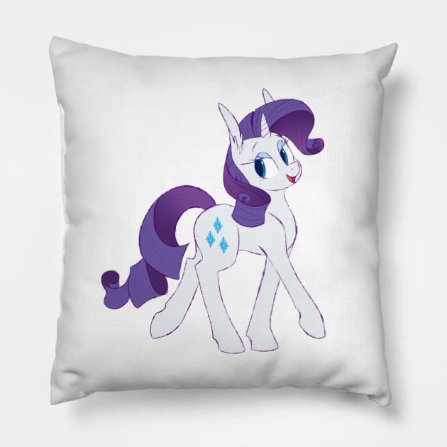 Rarity Pillow by DiamondDragnfly