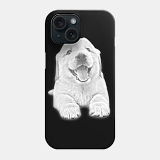 Puppy Golden Retriever Sketch Phone Case