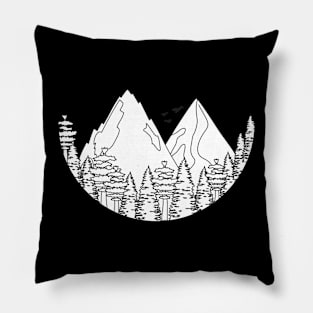 The mountain tree line Pillow