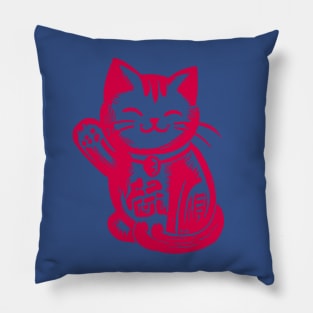 Lucky Waving Cat Pillow