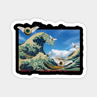 Weirdcore Aesthetic Japanese Wave Kanagawa Magnet