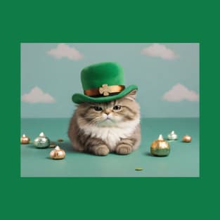 Grumpy St Patrick's day cat T-Shirt