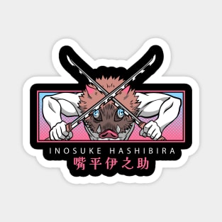 Demon Slayer Inosuke Beast Breathing Pose Magnet
