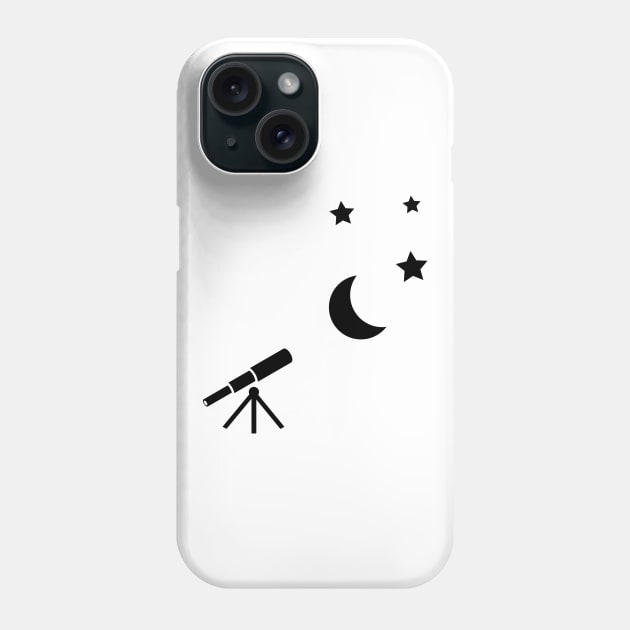 Stargazer Black Phone Case by julianlab