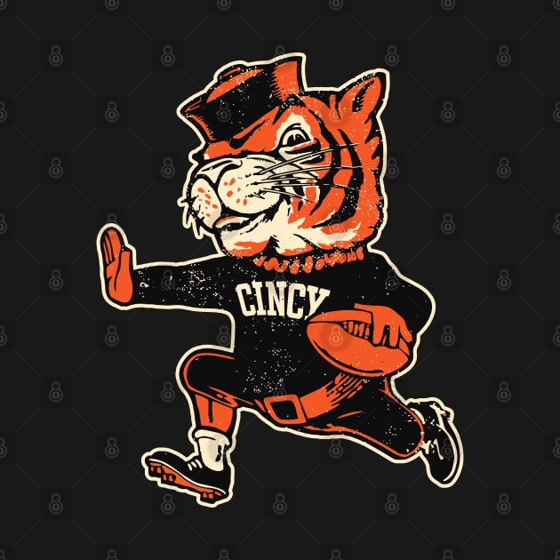 Cincinnati Reimagined Vintage Fighting Mascot by darklordpug