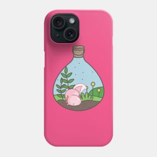 Cute Sleeping Axolotl In Terrarium Phone Case