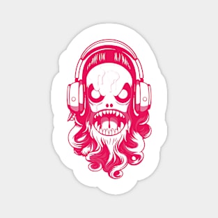 horror and cute headphone fantastic and gotic graphic design ironpalette Magnet