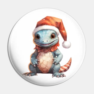 Gila Monster in Santa Hat Pin