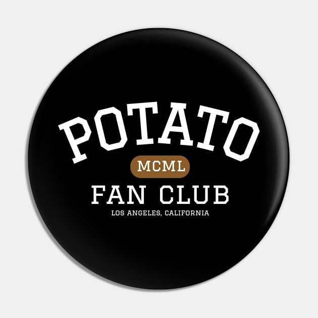 Potato Fan Club Los Angeles California Athletic Pin by DesignArchitect