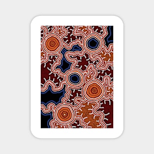 Aboriginal Art - Pathways 2 Magnet