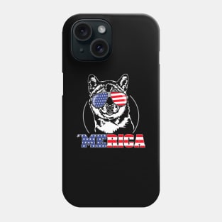 Proud Shiba Inu American Flag Merica Phone Case