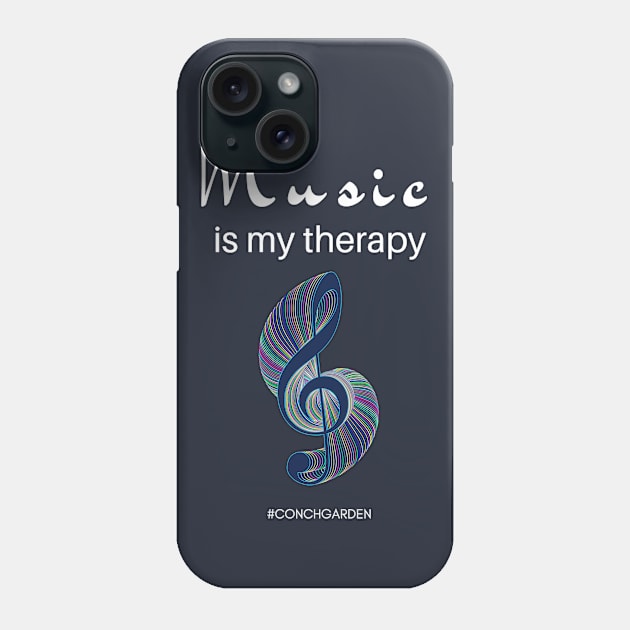 Music Is My Therapy Phone Case by TritoneLiterary