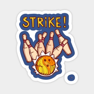 Strike Bowling Funny Magnet