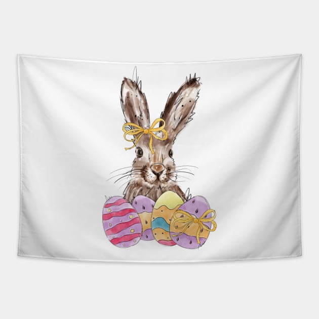 Easter bunny Tapestry by HJstudioDesigns