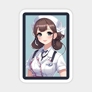 Beautiful anime nurse Magnet