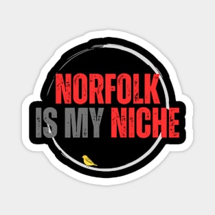 Norfolk is my Niche red and silver Magnet