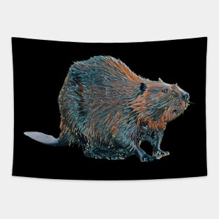 Beaver - Woodland Themed Kids Room, Funny Gifts For Forester, Cute Animals Tapestry