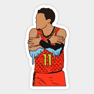 Trae Young Cartoon Style City Style Jersey Sticker for Sale by rayd3rd