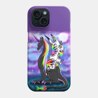 Rainbow black dragon Phone Case