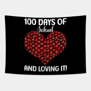 Cute 100 Days of School and Still Loving It Hearts 100th Day Tapestry