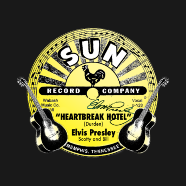 Sun Records Elvis Heartbreak Elvis Presley T Shirt TeePublic