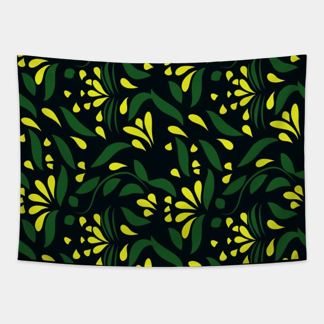 abstract seamless floral pattern exotic shapes Tapestry by Eskimos