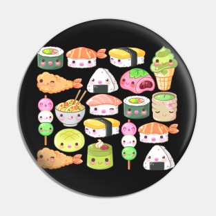 Japanese Foods Pattern Pin