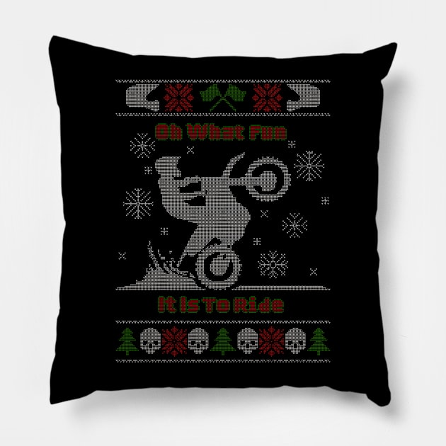 Moto Christmas Pillow by BAHMcreations