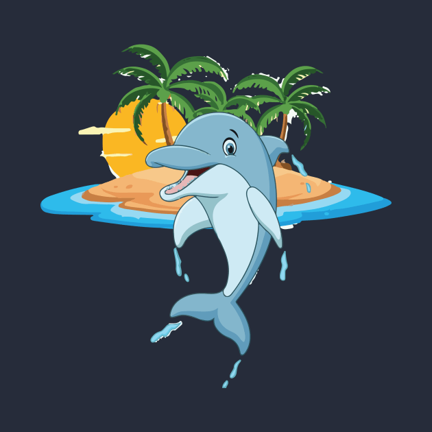 Dolphin in summer euphoria. by SpaskeArt