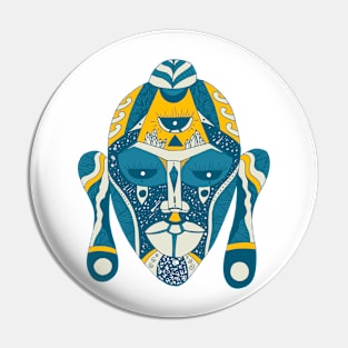 Retro Wave African Mask 7 Pin