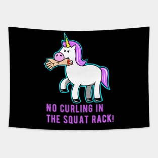 Fitness Unicorn, barbell unicorn, fitness girl, gym girl Tapestry