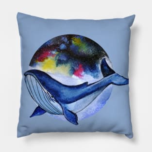 Watercolor whale Pillow