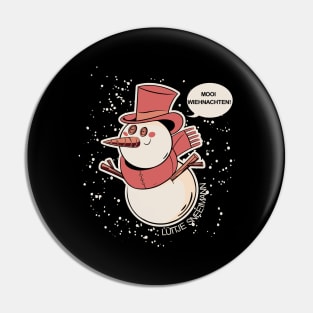 Lüttje Sneeimann Low German Snowman Pin