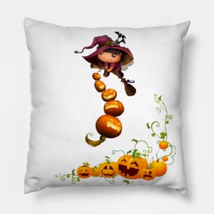 Graphic Style Halloween witch Pillow